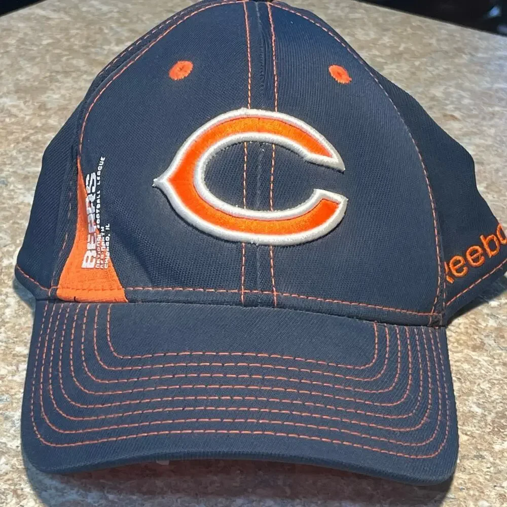 NFL Chicago Bears Football Reebok Bears Orange C Logo Hat Size Large/XL